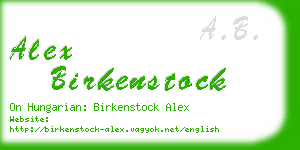 alex birkenstock business card